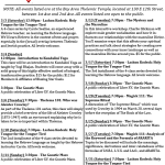 March 2012 Blazing Star Oasis schedule of events