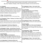 April 2012 Blazing Star Oasis schedule of events