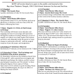 June 2012 Blazing Star Oasis schedule of events