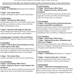 September 2012 Blazing Star Oasis schedule of events