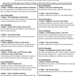 October 2012 Blazing Star Oasis schedule of events